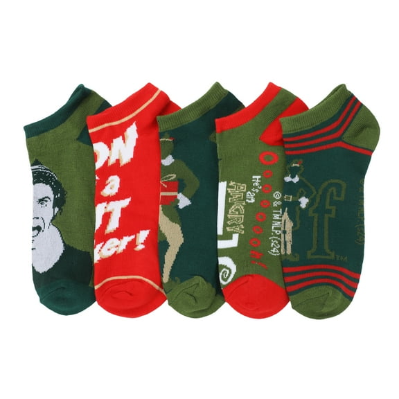 Elf Buddy Women's 5-Pair Ankle Socks-OSFA