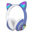 thumbnail image 1 of Auriculares Bluetooth 5.0 con orejas de gato plegables y efecto de iluminación RGB, 1 of 8