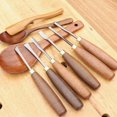 thumbnail image 4 of ELAYARD 6Pcs Wood Carving Tool Kit with Assorted Wooden Handles for Professional Carpenter Use, 4 of 6