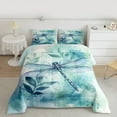 thumbnail image 2 of jejeloiu Cute Dragonfly Twin Comforter Sets,Blue Splatter Ink Bedding Set For Girls Teens Reversible 2 Pieces, 2 of 8