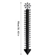 thumbnail image 3 of Snowflake Metal Outdoor Garden with Temperature Measurement Elegant Frosted Design, 3 of 6