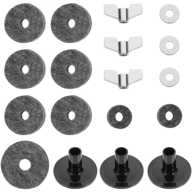 Shisuyan Ensemble de Tambours Pratiques en Feutre 1 Ensemble de Pads Ronds Gris pour Batteurs