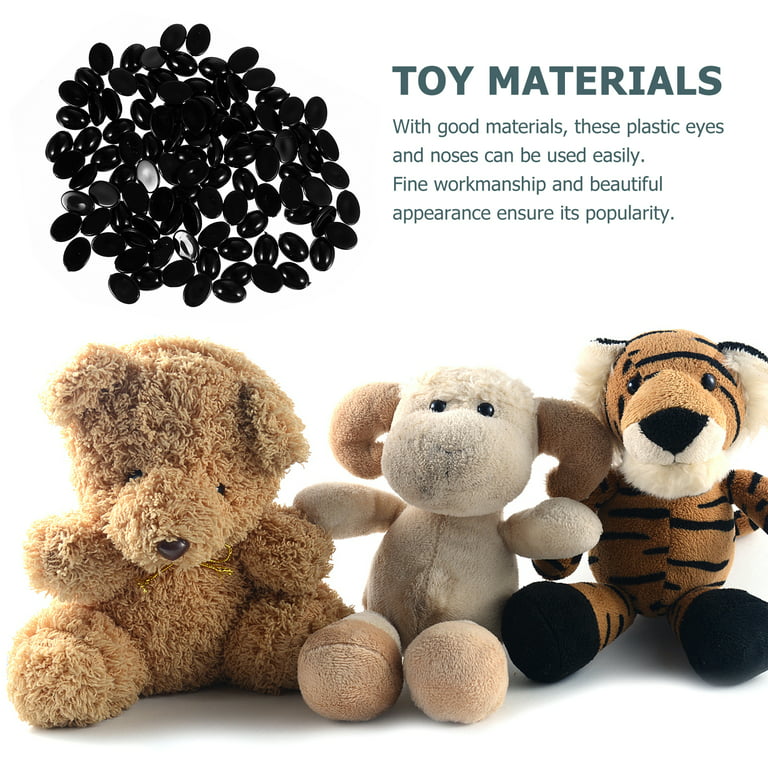 Wholesale PandaHall Elite 8-18mm 360pcs 6 Assorted Color Safety Eyes Craft  Eyes with Washers and 50pcs 2 Sizes Black Safety Noses for Teddy Bear Doll  Animal Puppet Plush Animal 