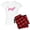 With Red Plaid Pant, variant on CafePress - Pink Basset Hound Women's Light Pajamas - Women's Short Sleeve Print T-Shirt and Pants Light Cotton Pajama Set