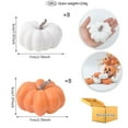 thumbnail image 2 of 12 PCS Artificial Pumpkins Set - Rustic White Harvest Pumpkin Decor for Fall Thanksgiving, Mini Faux Pumpkins for Table Centerpiece, Autumn Festival Halloween Decorations, 2 of 2