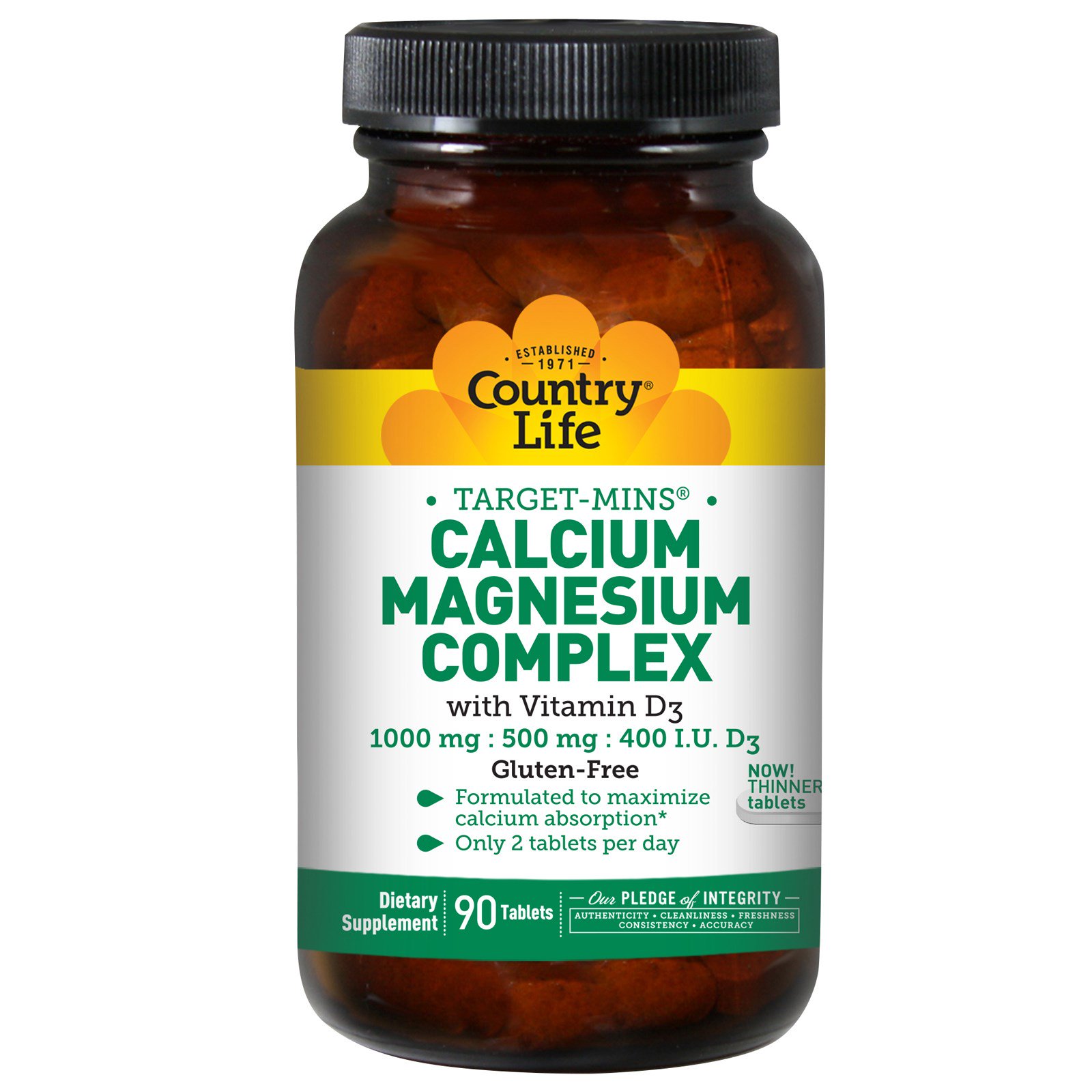 Country Life TargetMins Calcium Magnesium Complex with Vitamin D3 90