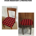 thumbnail image 5 of Dining Room Chair Cover,Christmas Red and Black Buffalo Plaid Elastic Stretch Chair Slipcovers Super Fit Desk Seat Cover Removable Kitchen Chair Set of 4, 5 of 5