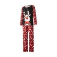 thumbnail image 4 of DuAnyozu Family Matching Christmas Pajamas Set Cotton Xmas Deer Holiday Pajamas Sleepwear Dad Mom Kids PJs, 4 of 10