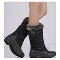thumbnail image 5 of Dream Pairs Women's Warm Faux Fur Lined Mid Calf Winter Snow Boots BLACK Size 9, 5 of 7