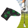 thumbnail image 4 of Putter Head Cover, Thick Plush Lining Protective Embroidery Craftsmanship  Putter Cover Hook And   For Indoor Black, 4 of 8