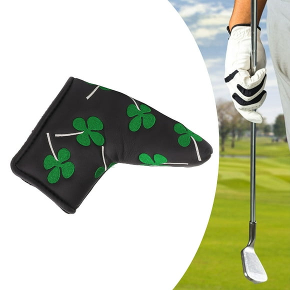 Housse de Tête de Putter de Golf, Doublure Épaisse en Peluche Housse de Protection pour Lame de Golf pour Extérieur Blanc, Noir