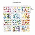 12pcs Waterproof Butterfly Pattern Temporary Realistic Color Butterfly ...