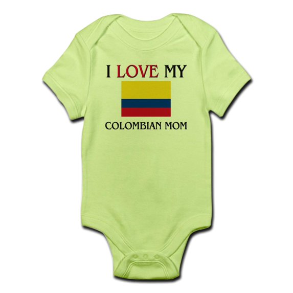 CafePress - I Love My Colombian Mom Infant Bodysuit - Baby Light Bodysuit