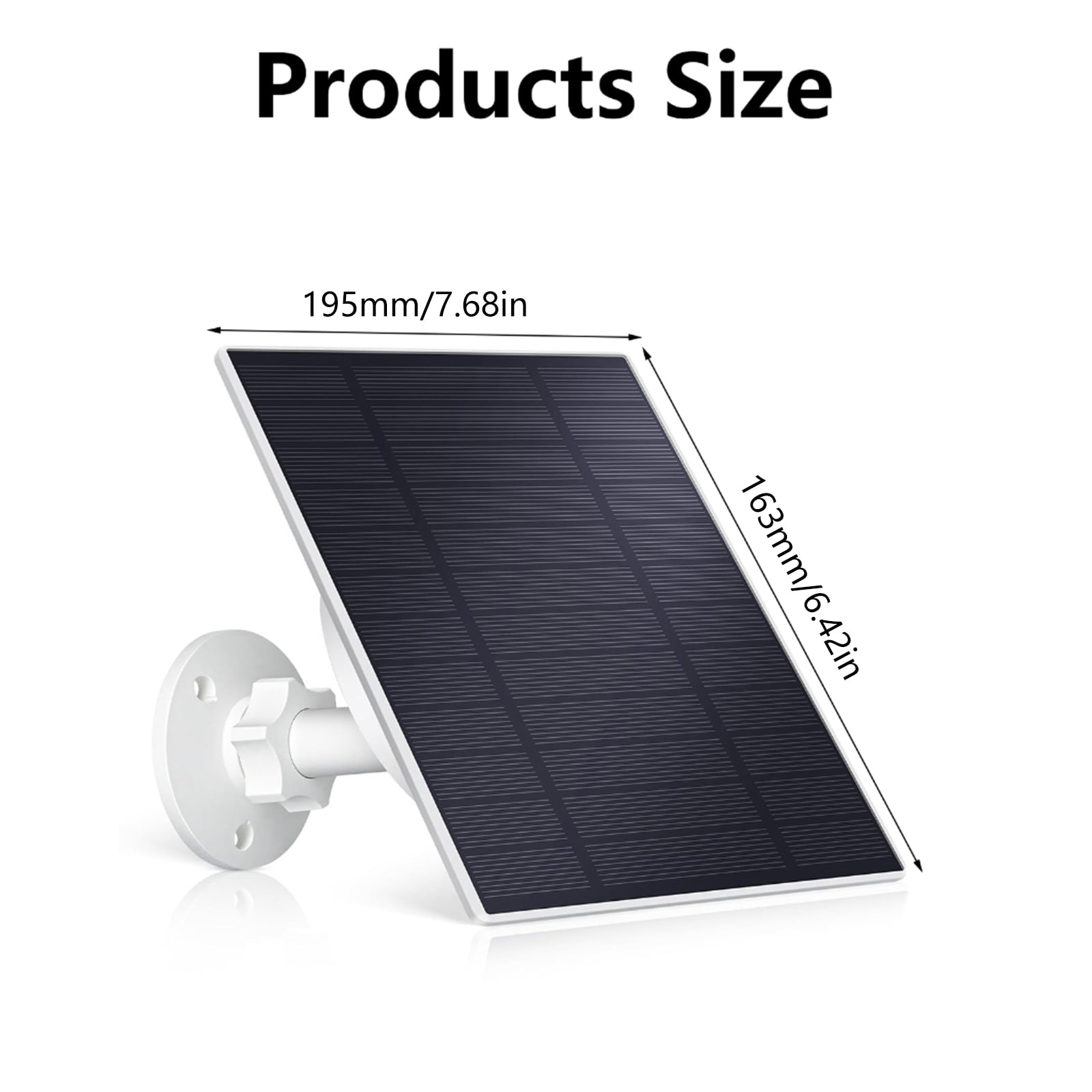 AOOOWER Solars Panel Kit for Continuous Camera Operations, 5W, Easy Installation with Long Cable