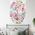 thumbnail image 3 of Watercolor Tapestry, Nautical Anchor Covered by Flourishing Ivy Blossoms Romance Love Rose Image, Wall Hanging for Bedroom Living Room Dorm Decor, 40W X 60L Inches, Multicolor, by Ambesonne, 3 of 5