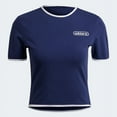 thumbnail image 3 of Adidas Originals Women's Crop Tee with Binding Details HL6569 Night Sky, 3 of 3