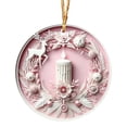 thumbnail image 2 of Christmas Acrylic Pendant Concave Textured Round Pendant Decoration, 2 of 6