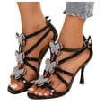 thumbnail image 3 of Bmisegm Women's Open Toe High Heels for Women Sexy Dressy Sandal Womens Sandals Summer Black 9, 3 of 9