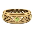 thumbnail image 4 of Wedding Bands for Men 8 MM Peridot 14K Gold 0.75 CTW, 4 of 5