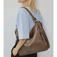 thumbnail image 6 of Handbag Evening Clutch Messenger Style Purse Vegan PU Leather Crossbody Shoulder Bag (grey), 6 of 6