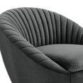 thumbnail image 7 of Bella Dark Gray Swivel Accent Chair Rounded Back, 7 of 7