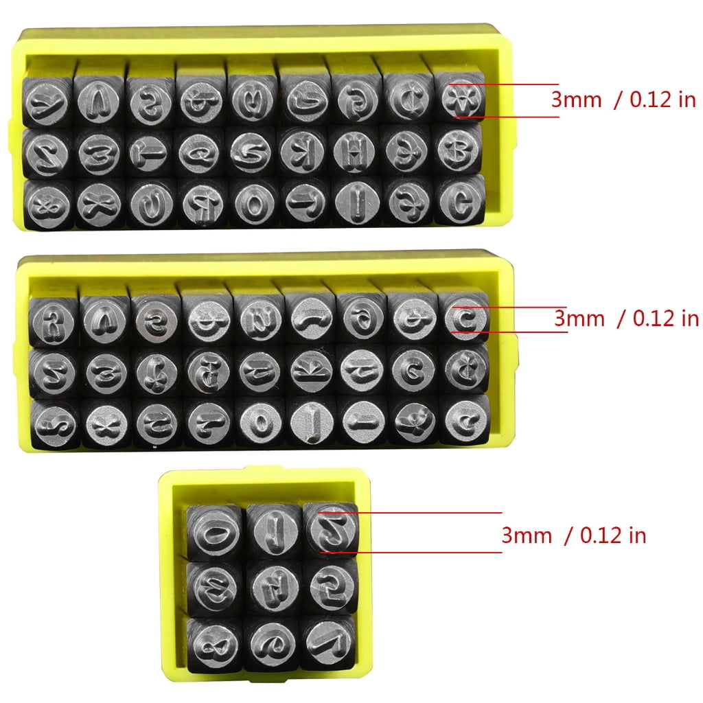 3mm Metal Number/Letter Stamper Metal Leather Punching Tool For Leather Embossing Jewelry Making Leather Stamping Tool