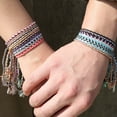 thumbnail image 2 of 10 Pack Handmade Braided Bracelets Colorful Bracelets Cotton Thread Adjustable Wrist Jewelry Suitable for Any Occasion, 2 of 9