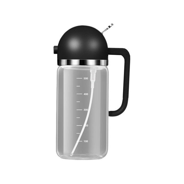 Yuarrent Dispensador de aceite de vidrio, rociador de niebla de vinagre, botella para comedor, cafetería, restaurante, barbacoa, cocina, contenedor de Cocina y Comedor Negro Yuarrent HA067542-04B