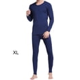 thumbnail image 2 of Jumpingount Ropa interior térmica para hombre, ropa interior elástica para otoño e invierno, hogar, oficina, escuela, dormir al aire libre, Tops cálidos, Camisetas Azul Oscuro XL Jumpingount AP013658-06, 2 of 6