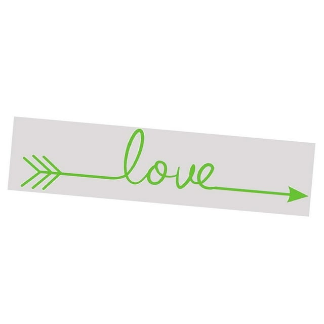 Decoración de pared AMOR Vinilo Calcomanía Calcomanía Ventana de coche Mural Calcomanía Panel Póster, And Peel, Decoración de pared con let Verde claro