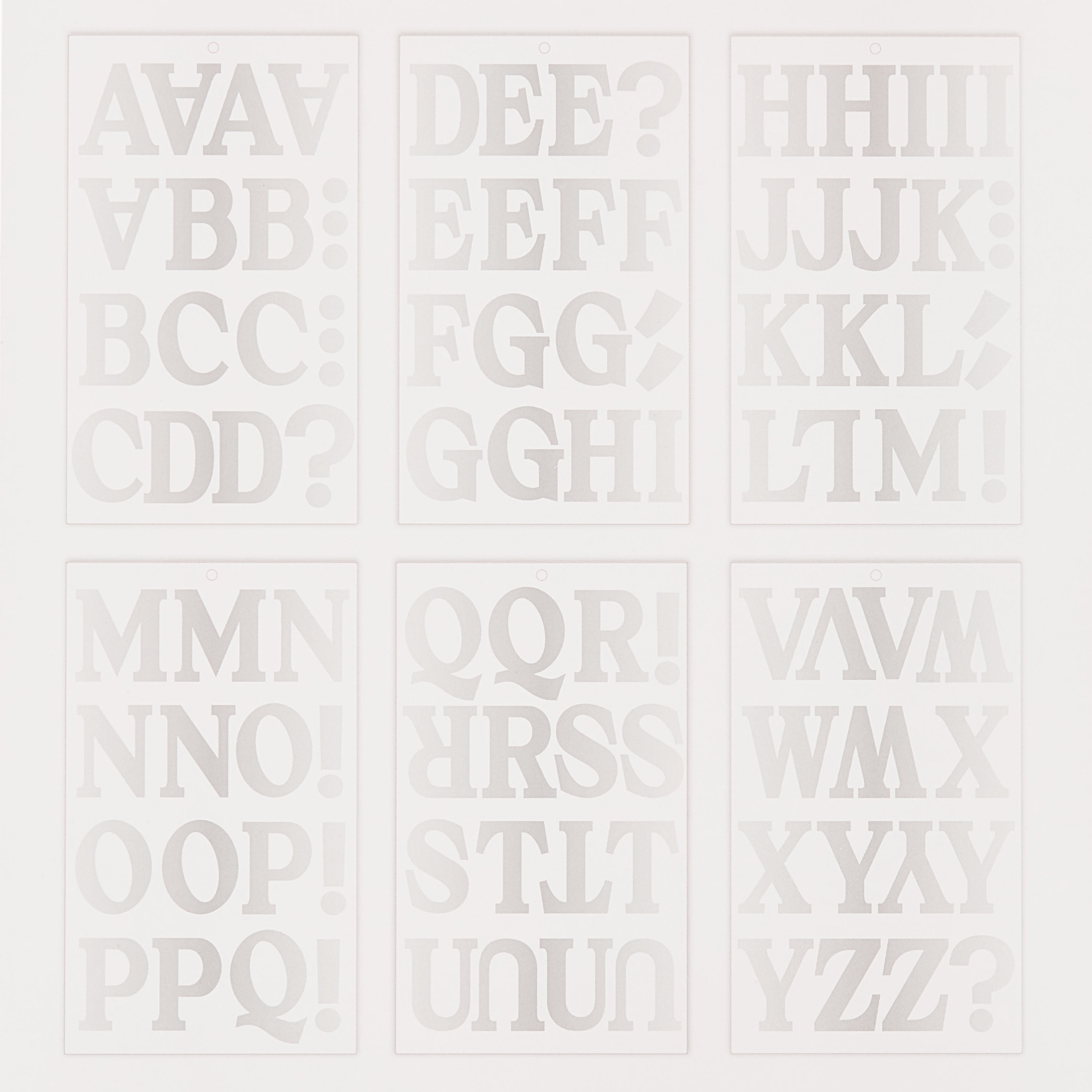 Hello Hobby Extra Large Silver Foil Alphabet Stickers, 104 Count for Kids and Crafts