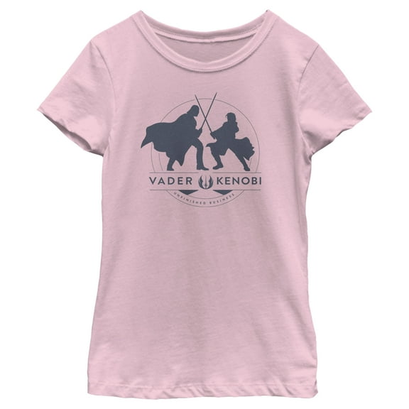 Girl's Star Wars: Obi-Wan Kenobi Vader Kenobi Unfinished Business Graphic Tee Light Pink Large