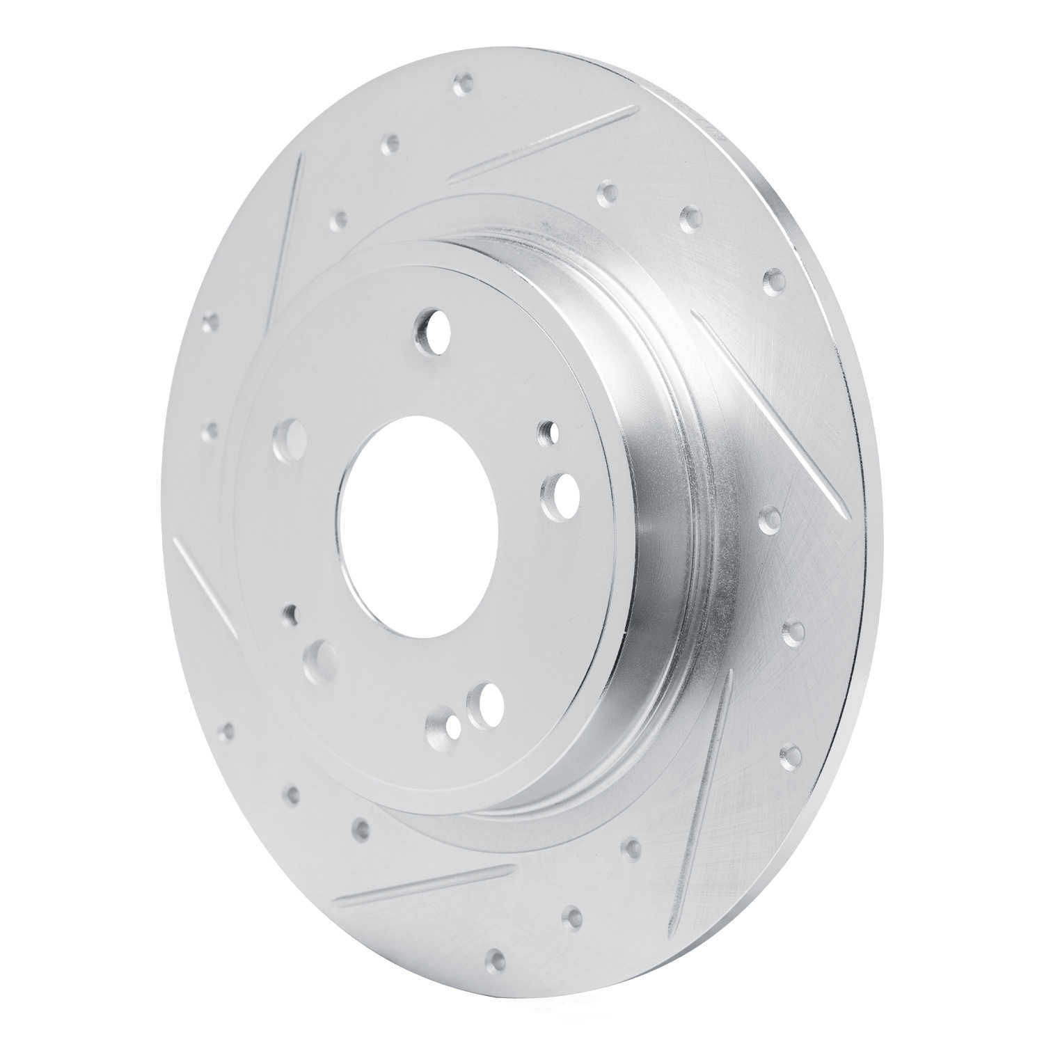 Dynamic Friction Company 631-59073L DFC Brake Rotor - Drilled And Slotted - Silver
