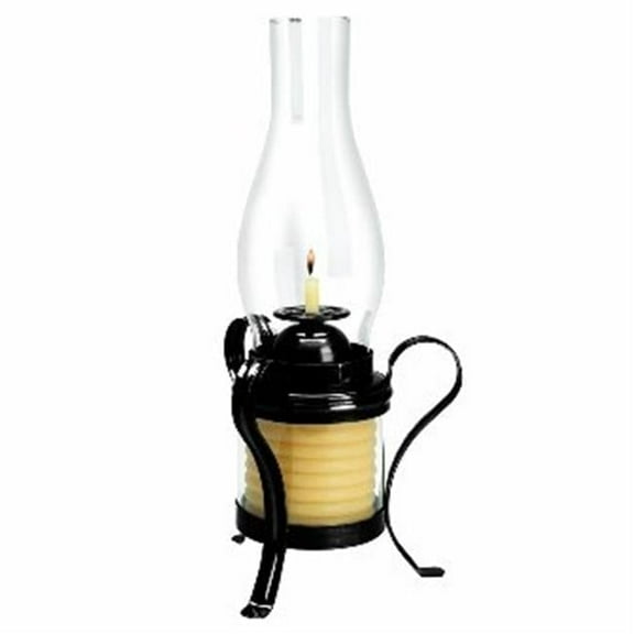 40-Hour Hurricane Lantern, Black Beeswax with Cotton Wick
