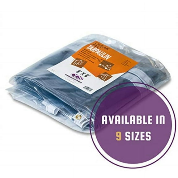 6 feet x 12 feet clear vinyl tarp