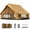 Brown, variant on SLSY 2-4 Person Camping Hot Tent Cabin Tent,Chalet 70 Series Portable Wall Tents with Stove Jack and Two Poles for Hiking,Backpacking(Brown)
