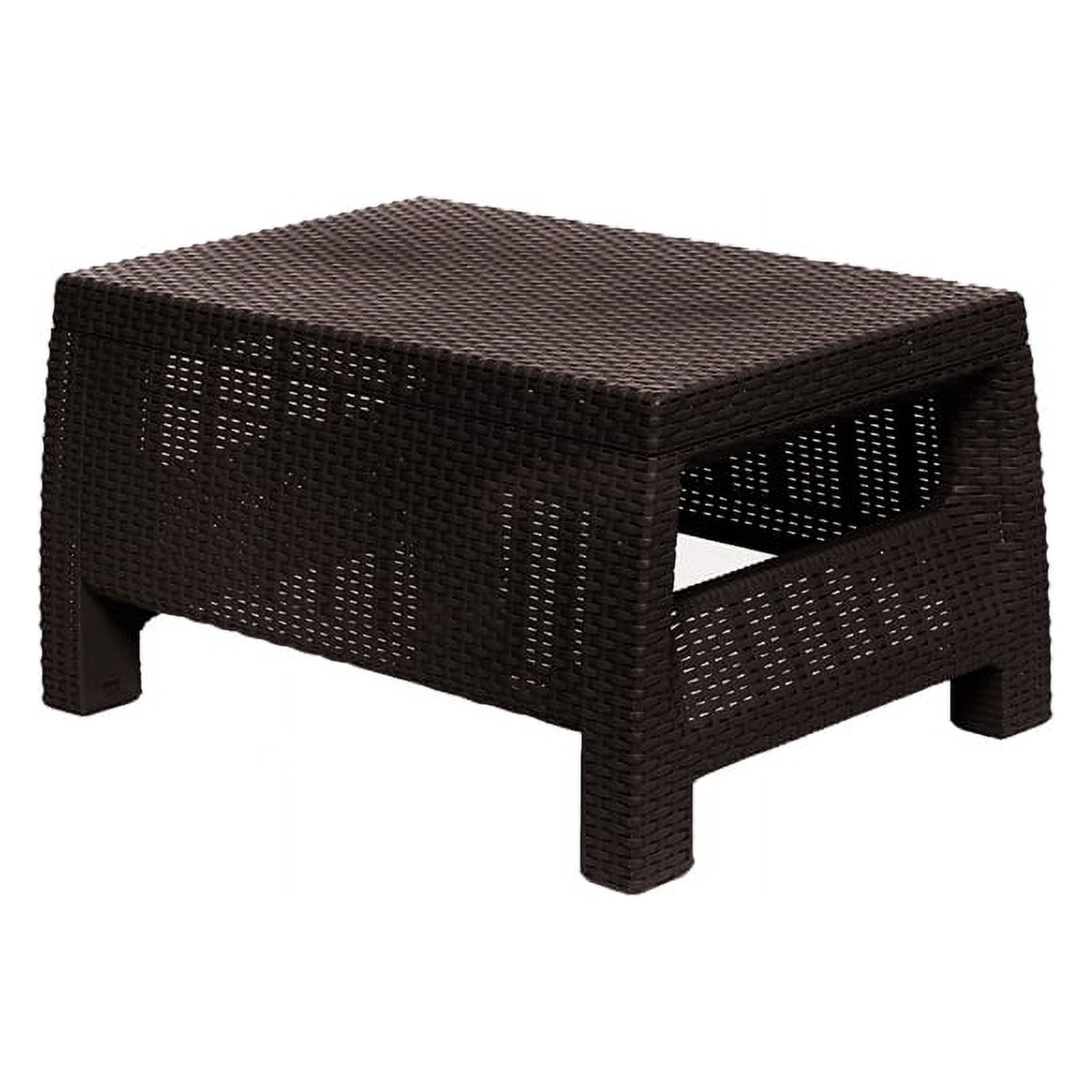 MQ Ferrara Stay L-Shaped Outdoor Sofa Patio Conversation Set, Espresso