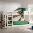 thumbnail image 5 of Pemberly Row Solid Wood Jr Twin Over Twin Mod Bunk Bed in White, 5 of 11