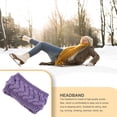 thumbnail image 3 of Bandeau d'Hiver pour Femmes Élasticité Tête Chaude Cache-Oreilles Style Simple Accessoires pour Cheveux pour Femmes Pétunia Violet, 3 of 6