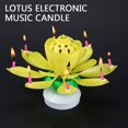 thumbnail image 4 of Cake Candle - Velas de loto giratorias electrónicas - Doble capa (Amarillo) Ehuebsd  Libre de BPA, 4 of 9