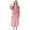 Pink, variant on IROINNID Sleepwear Robe for Men Cozy Fleece Robe Solid Waist Tie Bathrobe with Pocket,Black