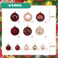 thumbnail image 3 of PayUSD Christmas Balls Ornaments for Christmas Decorations 44 pcs Xmas Christmas Tree Shatterproof Ornaments Set for Holiday Wedding Party Decoration (1.18"-2.36", Wine Red & Rose Gold), 3 of 9