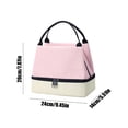 thumbnail image 3 of Kitchen Storage Organization, Office Worker Lunch Bag Student Lunch Box Bag Lunch Cooler Bag with Rice Insulation Bag, Pink, 3 of 6