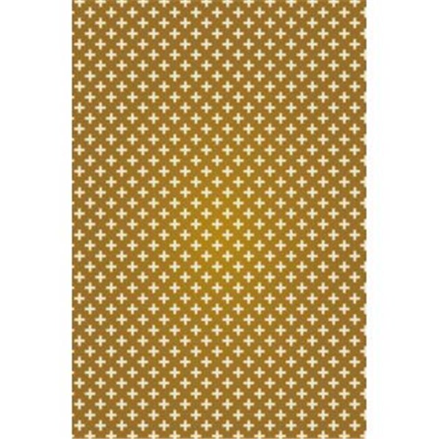 Aspen Brands RUG8BRN23 Tapis Élégant Design Croix 2 x 3 Pieds - Marron & Blanc