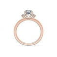 thumbnail image 2 of 0.70 Carat Brilliant Asscher Cut Natural Diamond Elegant Halo Ring for her Solid 18K Rose Gold Size 9.5, 2 of 8