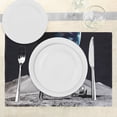 thumbnail image 3 of Ambesonne Nebula Place Mats Set of 4, Moon Outer Space, Standard Size, Grey and Blue, 3 of 6