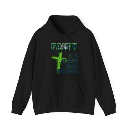DJH Apparel | My Faith: It s Bigger Than Football Unisex Hooded Sweatshirt DJH Apparel | My Faith: It s Bigger Than Football Unisex Hooded Sweatshirt