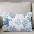thumbnail image 3 of Sea Turtle Nautical Coral Summer Beach Queen Size Pillow Cover, Pillowcase Protectors with Zipper, Breathable Decorative Throw Pillow Case Cover, Pillow Shams for Couch Sofa 20x30Inch, 3 of 7
