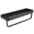 thumbnail image 4 of Estante de almacenamiento de pared de 40 cm, estante de pared, organizador de condimentos para cocina y dormitorio (una sola capa con barra y 5 ganchos), 4 of 15