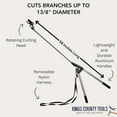 thumbnail image 2 of Kings County Tools 59-Inch Long Reach Tree Trimmer Branch Pruning Shears, 2 of 7